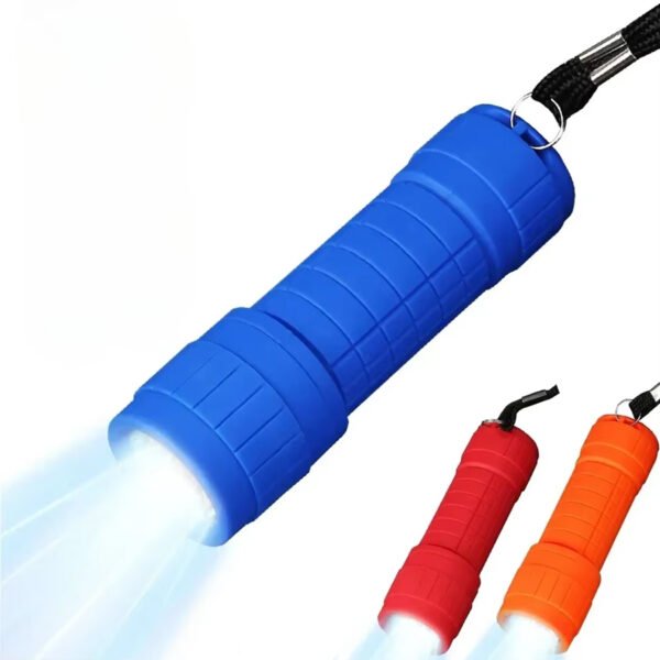Mini 9 LED Flashlight Handheld Outdoor Flashlight Waterproof Camping Torch Lamp