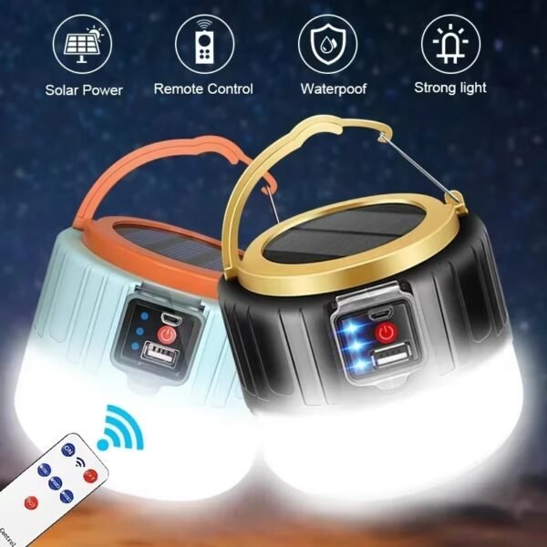 Portable Camping Light Power Bank LED Camping Lanterns With Remote Control Wate
